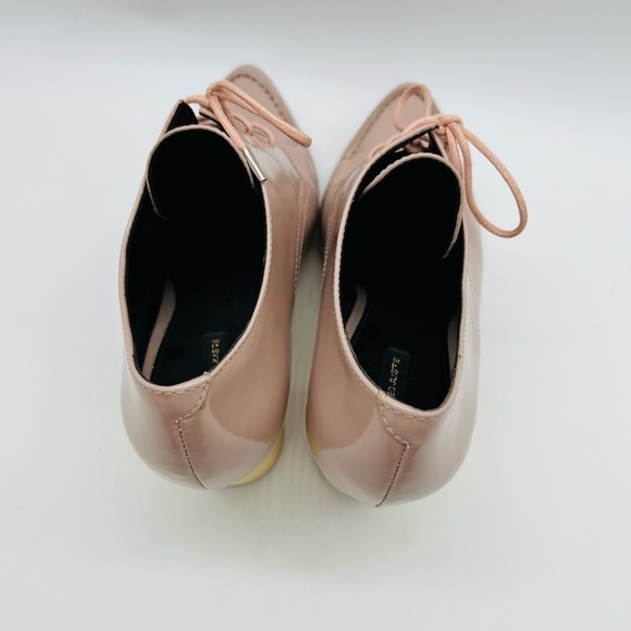 PIED JUSTE FOR ANTHRO BLUSH POINTY LACE UP BLOCK WOODEN HEELS SIZE 38 or 8 - Picture 5 of 13